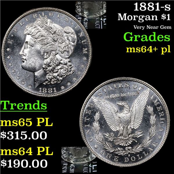 1881-s Morgan Dollar $1 Grades Choice Unc+ PL
