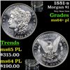 Image 1 : 1881-s Morgan Dollar $1 Grades Choice Unc+ PL
