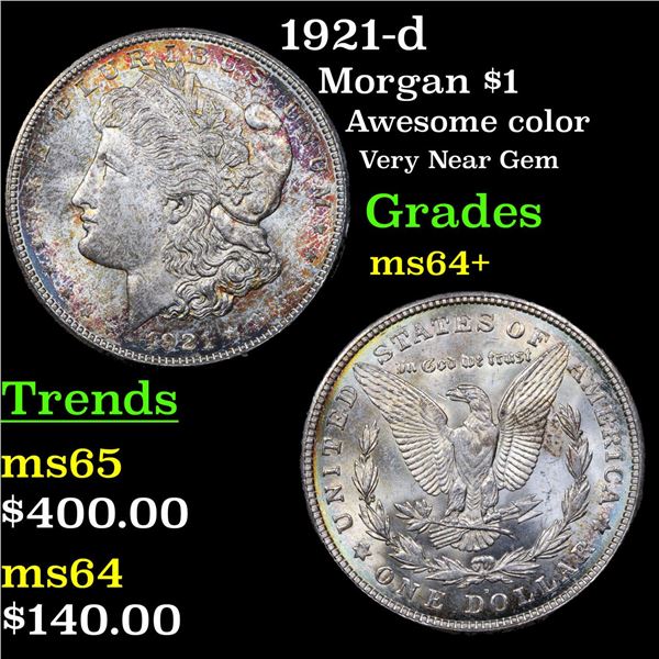 1921-d Morgan Dollar $1 Grades Choice+ Unc