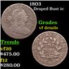 Image 1 : 1803 Draped Bust Large Cent 1c Grades vf details