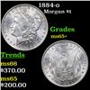 Image 1 : 1884-o Morgan Dollar $1 Grades GEM+ Unc