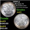 Image 1 : 1886-p Morgan Dollar $1 Grades GEM Unc