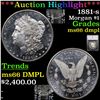 Image 1 : ***Auction Highlight*** 1881-s Morgan Dollar $1 Graded ms66 dmpl By SEGS (fc)