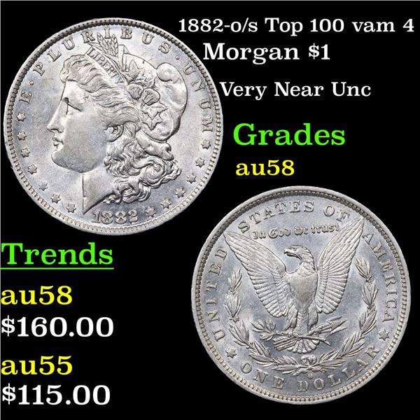 1882-o/s Top 100 vam 4 Morgan Dollar $1 Grades Choice AU/BU Slider