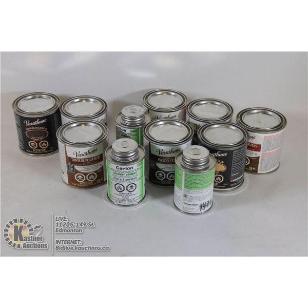 NEW 8 VARIETY OF VARATHANE WOOD STAIN