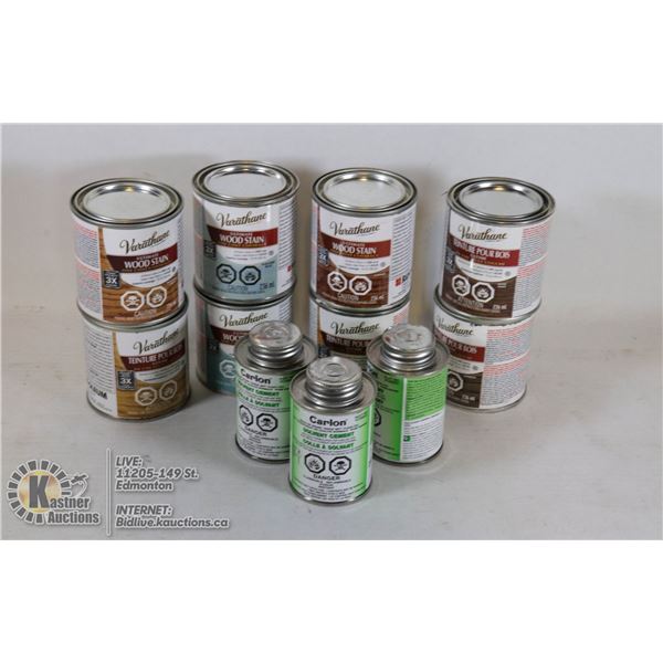 NEW 8 VARIETY OF VARATHANE WOOD STAIN