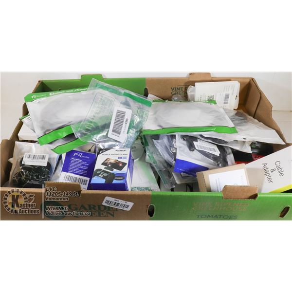 LARGE FLAT OF CABLES, ADAPTERS, SWITCHES AND MORE