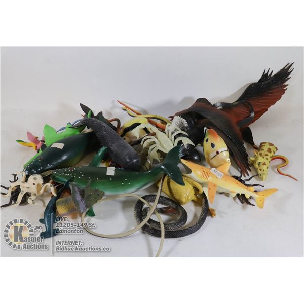 BOX OF MOSTLY NEW TOY ANIMALS