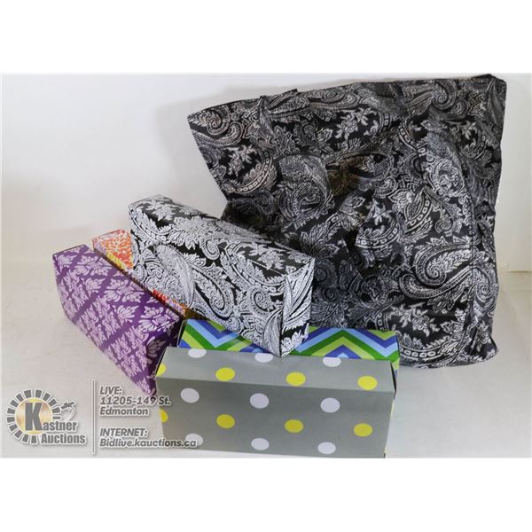 LOT OF 5 INSULATED TOTE BAGS BY SACHI  - ALL NEW