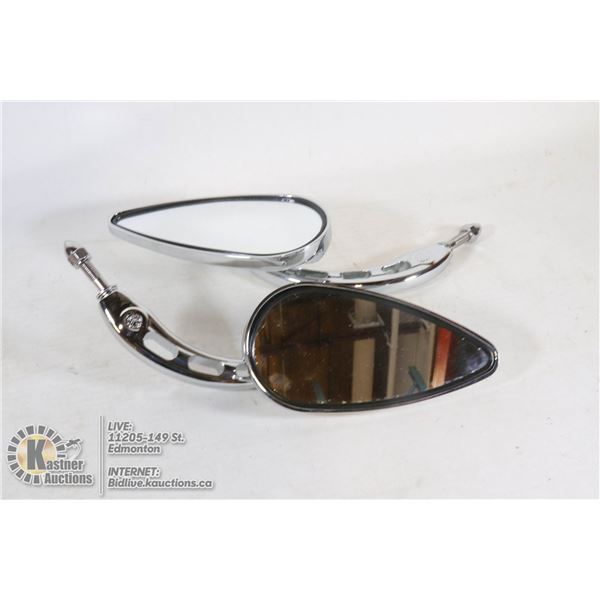 MOTORCYCLE MIRRORS WITK SKULL DESIGN