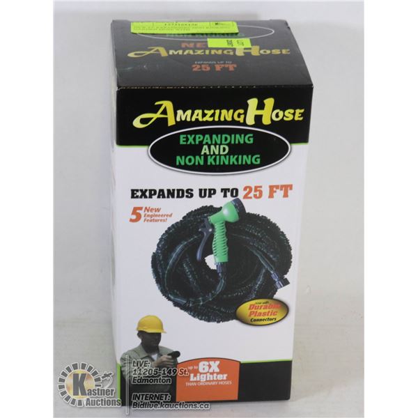 NEW 25' EXPANDING/ NON KINKING GARDEN HOSE WITH