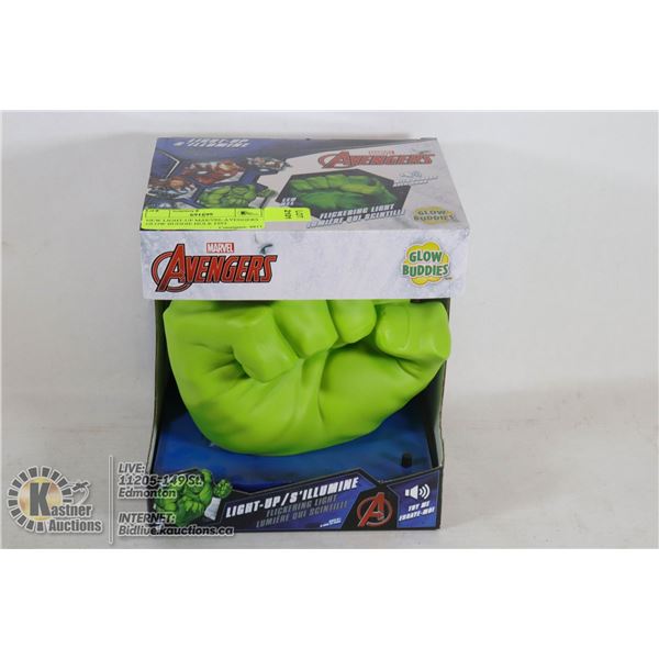NEW LIGHT-UP MARVEL AVENGERS GLOW BUDDIE HULK FIST