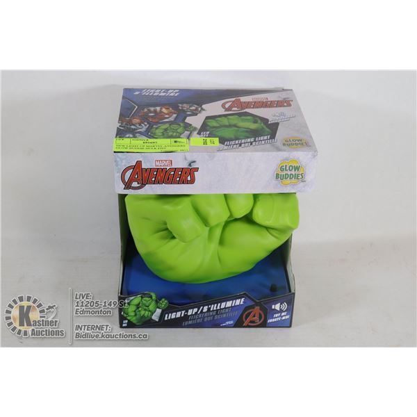 NEW LIGHT-UP MARVEL AVENGERS GLOW BUDDIE HULK FIST
