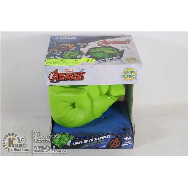 NEW LIGHT-UP MARVEL AVENGERS GLOW BUDDIE HULK FIST