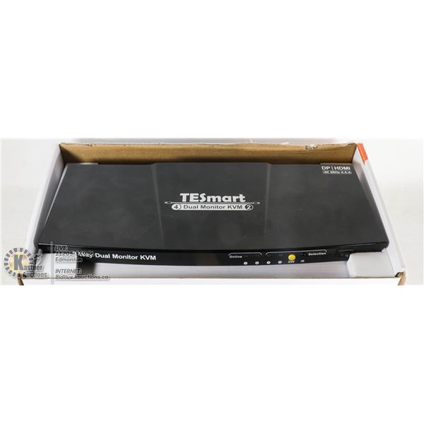 TESMART 2 WAY DUAL MONITOR KVM SWITCH