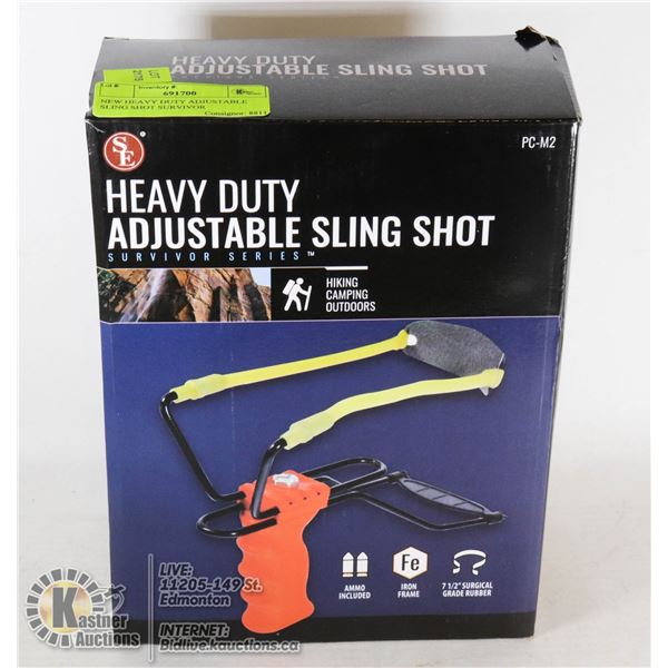 NEW HEAVY DUTY ADJUSTABLE SLING SHOT SURVIVOR