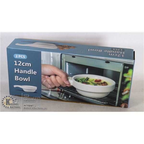 NEW 2PC 12CM HANDLE BOWL SET