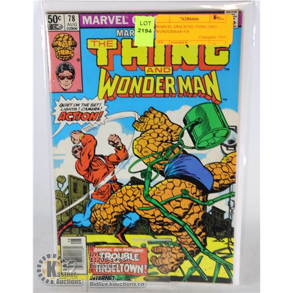 MARVEL OMICSTHE THING AND WONDERMAN #78