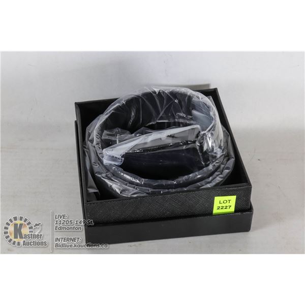 LEATHER BELT WITH EXTRA BUCKLE