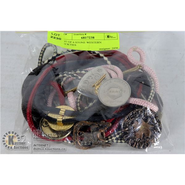 LOT OF 4 STONE WESTERN NECKTIES