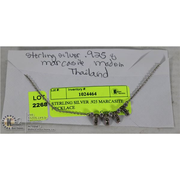 STERLING SILVER .925 MARCASITE NECKLACE