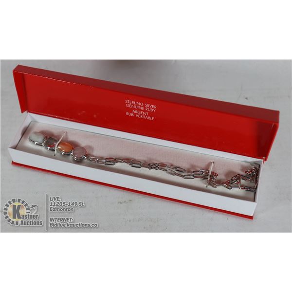 STERLING SILVER .925, GEMSTONE NECKLACE ELLE