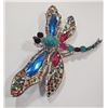 Image 1 : DRAGONFLY RHINESTONE BROOCH