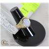 Image 1 : STERLING SILVER .925/GOLD OVERLAY MOONSTONE RING 7