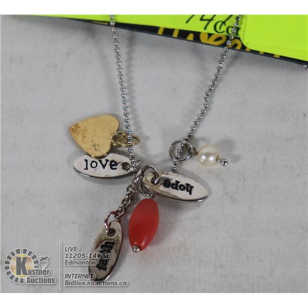 STERLING SILVER/.925 CHARM NECKLACE