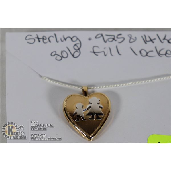 STERLING SILVER .925 & 14 KARAT GOLD FILL LOCKET