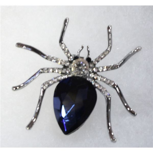 SPIDER RHINESTONE BROOCH