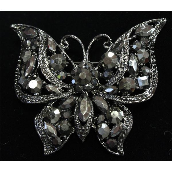 BUTTERFLY RHINESTONE BROOCH
