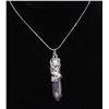Image 1 : AMETHYST STONE IN STAINLESS SHEATH NECKLACE 925