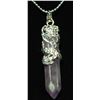 Image 2 : AMETHYST STONE IN STAINLESS SHEATH NECKLACE 925