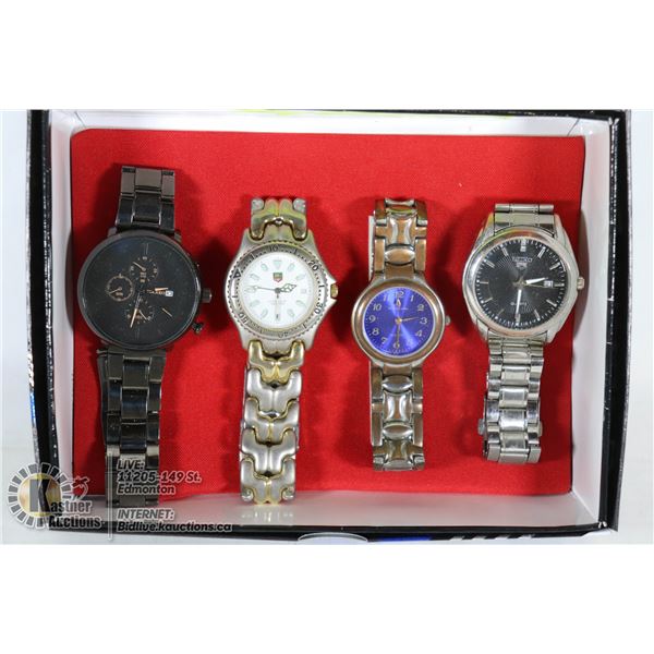 LOT OF 4 WATCHES ALL IN WORKING ORDER