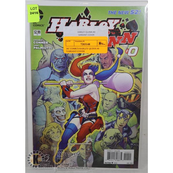 DC COMICS HARLEY QUINN #0 VARIANT COVER