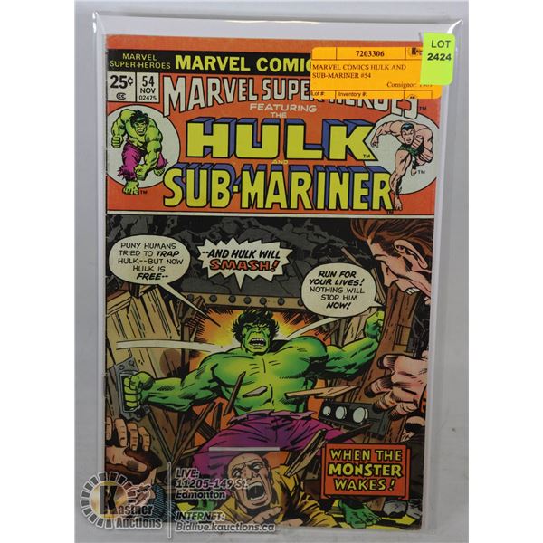 MARVEL COMICS HULK AND SUB-MARINER #54