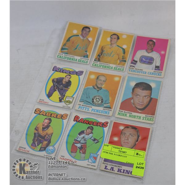 1970S NHL 9 CARD LOT