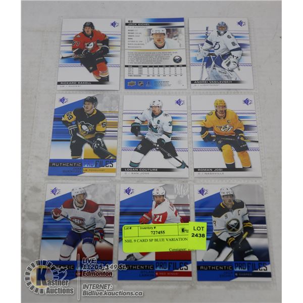 NHL 9 CARD SP BLUE VARIATION