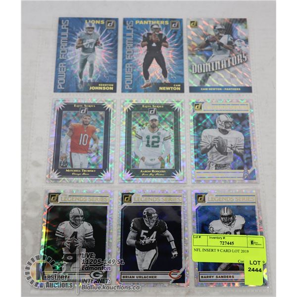 NFL INSERT 9 CARD LOT 2019