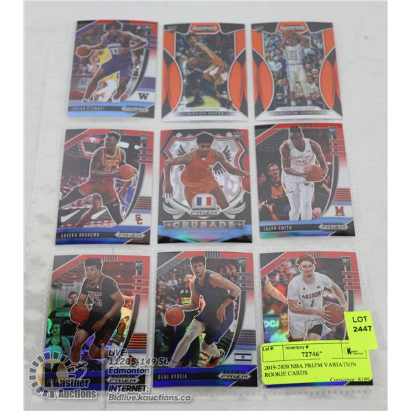 2019-2020 NBA PRIZM VARIATION ROOKIE CARDS