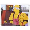 Image 1 : BRET THE HITMAN HART SIGNED WWF SIMPSONS 8X10