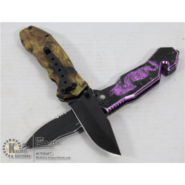 2 UTILITY CAMPING KNIVES