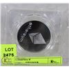 Image 1 : SILVER PLATED ETHEREUM COIN IN ROTATING CASE