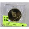 Image 1 : GOLD PLATED ETHEREUM COIN IN ROTATING CASE