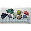 Image 1 : 3)  LOT OF 8 MULTI COLORED JASPER SLICED