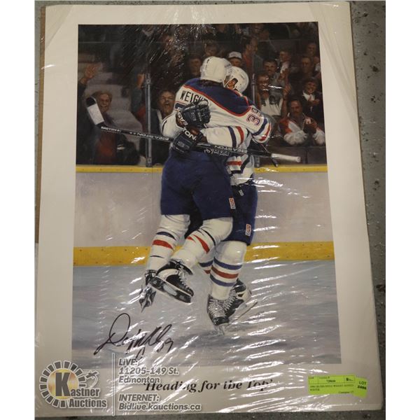 1996 OILERS DOUG WEIGHT SIGNED POSTER