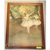 Image 1 : VINTAGE ART PRINT DANCING GIRL 20" X 26"