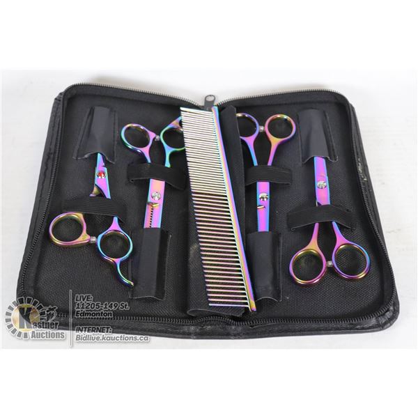 RAINBOW TONED BARBERS SCISSOR KIT