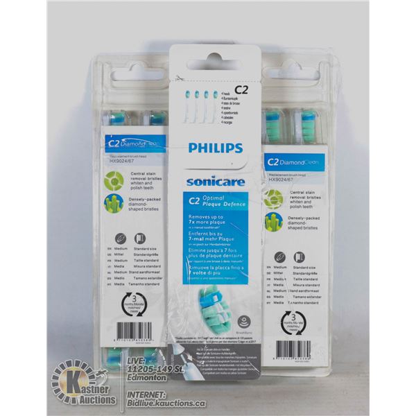 LOT OF 11 PHILIPS SONICARE BRUSH HEADS